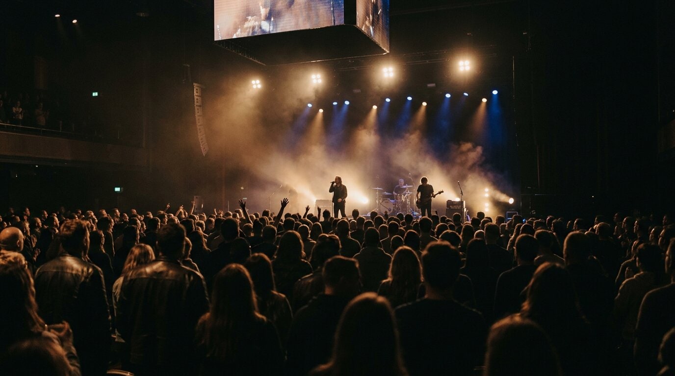 Live entertainment performance — cinematic venue atmosphere