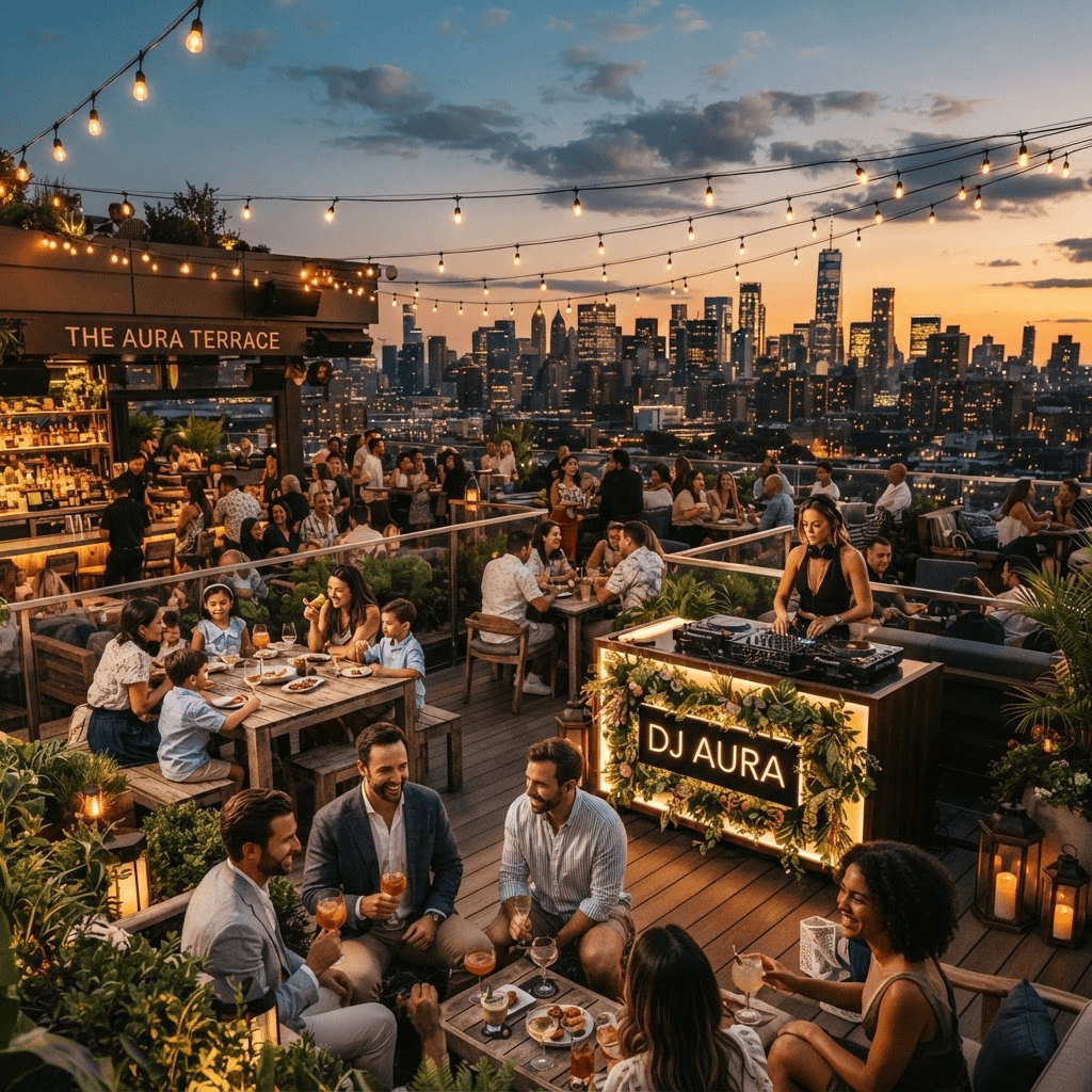 Summer hospitality programming at an upscale venue