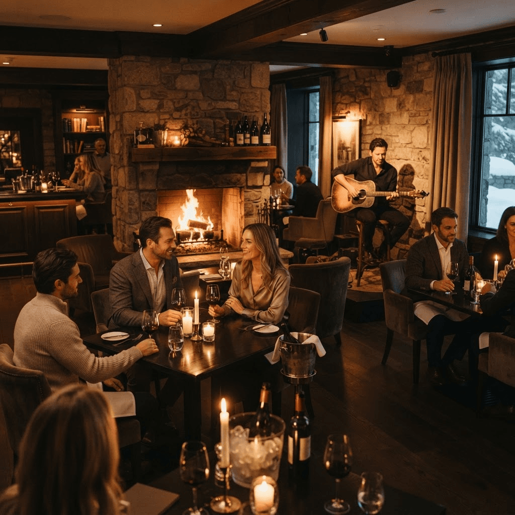 Winter hospitality programming at an upscale venue